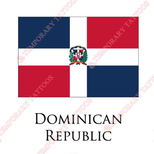 Dominican Republic flag Customize Temporary Tattoos Stickers NO.1862